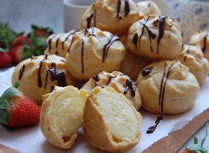 Foto resep Choux Pastry vla Vanilla Dengan Topping Coklat