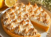 Una foto di torta con tuorli e albumi