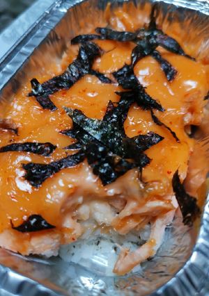 Foto resep Salmon mentai rice
