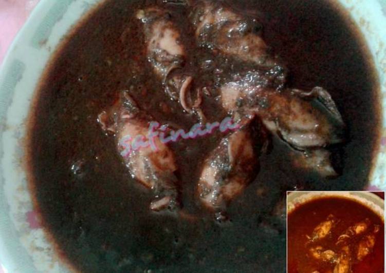 Cara Gampang meracik Cumi hitam pedas manis ala bumil (cumi hitam non MSG), Lezat Sekali