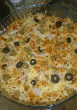 صورة لوصفة معكرونة البيتزا
