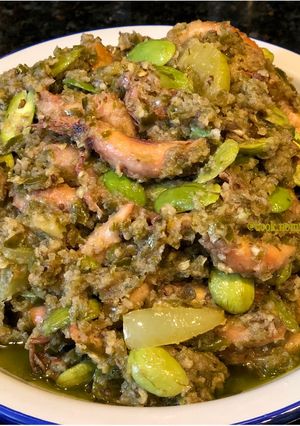 Foto resep Cumi Asin Sambel Ijo pete 🦑