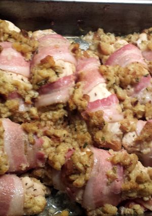 A picture of bake chick stuffed.