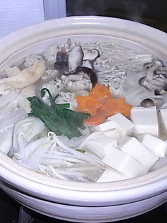 A picture of Salt Flavored Chanko Nabe (Hotpot) With Delicious Chicken Dumplings.