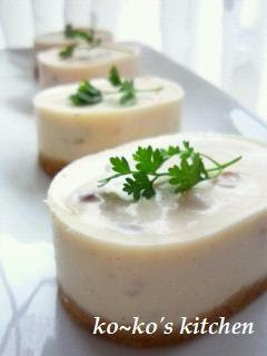 A picture of No-bake Cheesecake with Fruit and a Hint of Rum.