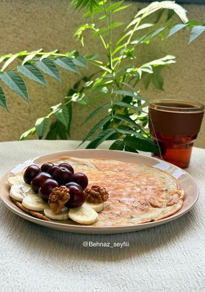 عکسی از دستور پنکیک گردویی بدون بیکینگ پودر