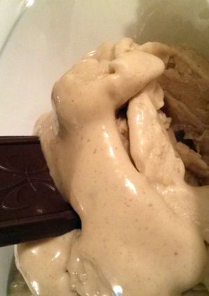 A picture of healthy peanut butter ice cream.