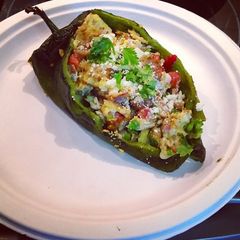 A picture of Stuffed Breakfast Poblanos.