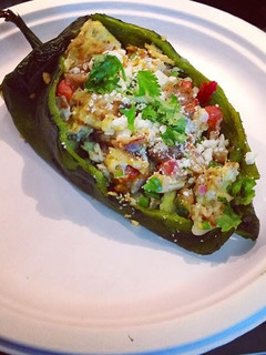 A picture of Stuffed Breakfast Poblanos.