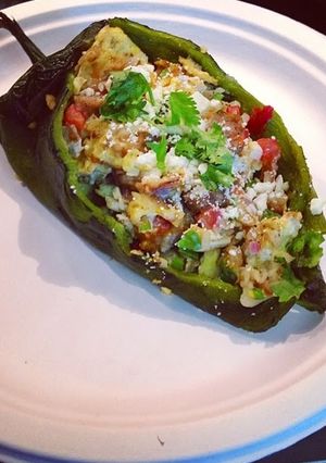 A picture of Stuffed Breakfast Poblanos.