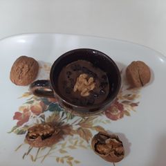 A picture of Choco walnut mug cake.