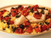 A picture of poached cod fish