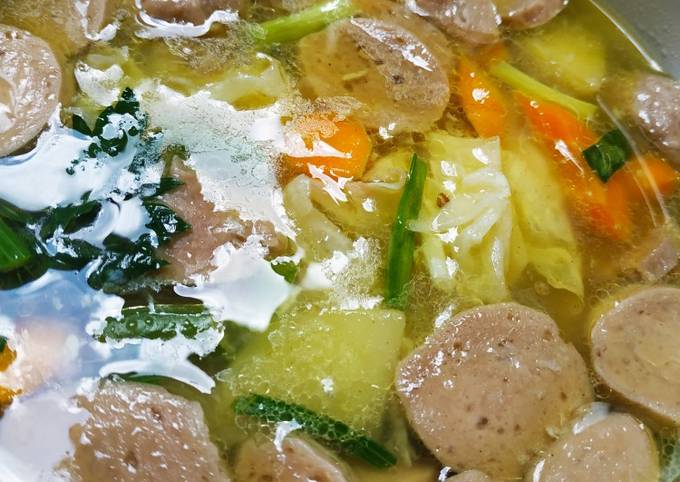 Resep Sayur Sop Bakso, Lezat