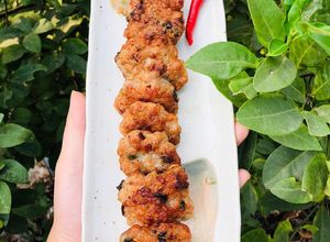 Hình của món Chả cá thác lác mix thịt chiên -ăn dặm.