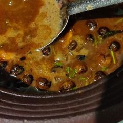 A picture of Sundakkai vathakulambu Dried Turkey Berry vathakulambu.
