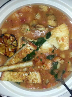 A picture of Chicken, Sausage and Shrimp Gumbo.