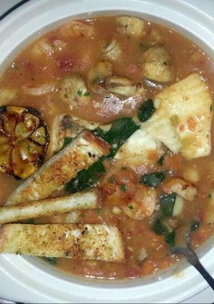 A picture of Chicken, Sausage and Shrimp Gumbo.