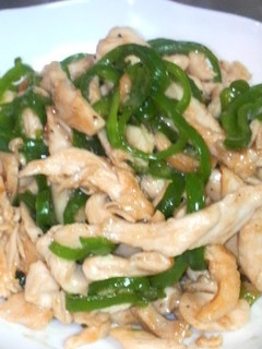 A picture of Chicken Breast and Green Pepper Stir-Fry.