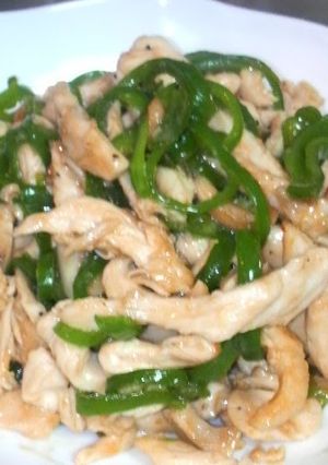 A picture of Chicken Breast and Green Pepper Stir-Fry.