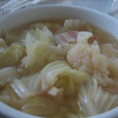 A picture of Heartwarming Cauliflower and Cabbage Soup.