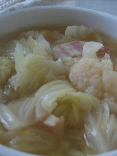 A picture of Heartwarming Cauliflower and Cabbage Soup.