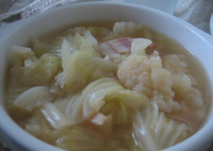 Recipe of Speedy Heartwarming Cauliflower and Cabbage Soup