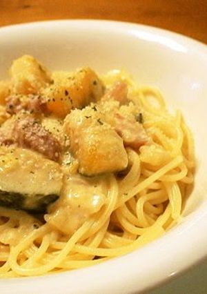 A picture of Rich Kabocha Cream Pasta.