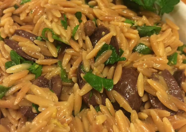 Recipe of Ultimate Toasted Orzo Salad With Black Olives And Capers