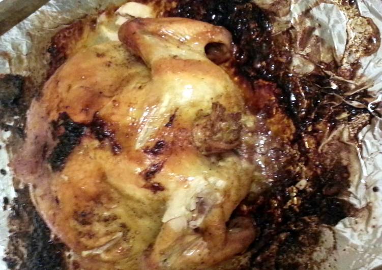 Steps to Prepare Super Quick Homemade A whole oven cook chicken