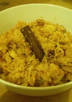A picture of Chicken and Couscous Tagine.