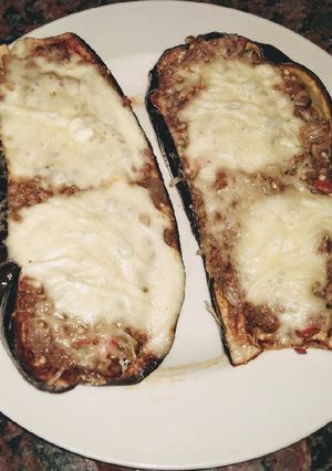 Una foto de Berenjenas rellenas de carne (keto)