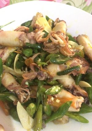 Foto resep Cumi Asin Cabai Hijau