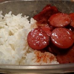A picture of Sweet and sour kielbasa.