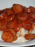Kylie's Bar-B-Q Weenies Over Rice