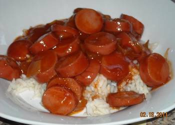 How to Recipe Perfect Kylies BarBQ Weenies Over Rice