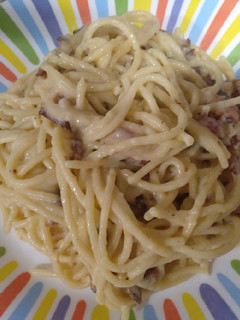 Una foto de Spaghetti carbonara