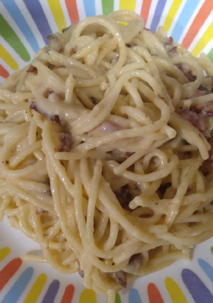 Una foto de Spaghetti carbonara
