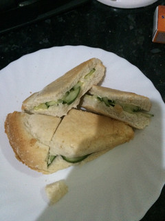 Una foto de Sandwich de pepino inglés