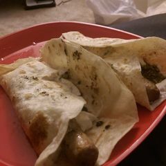 A picture of Mediterranean hot dog.