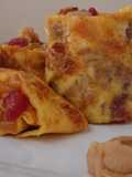 Fruits And Nuts With Peanut Butter Omelette Roll