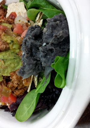 A picture of California style Fresh and Healthy Taco Salad.