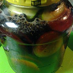 A picture of Dark pickles.