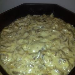 A picture of Momma's mushroom lovers dip.