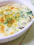 Healthy Mushroom Au Gratin with Tofu Sauce