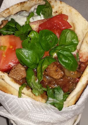 A picture of Lamb Souvlaki.