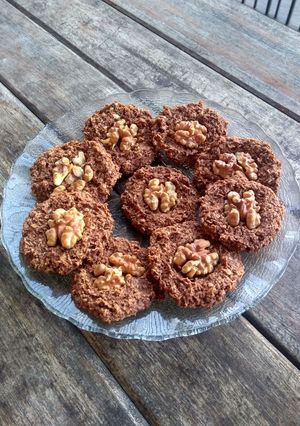 Una foto de 🍐Galletas de avena, pera y cacao🍫Apto veganos