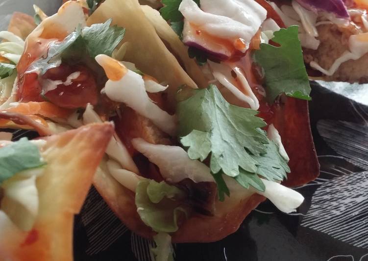 Recipe of Perfect Chicken wonton tacos