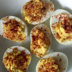A picture of Devil eggs.