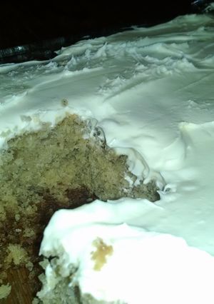 A picture of Delicious Banana cake and cream cheese frosting.