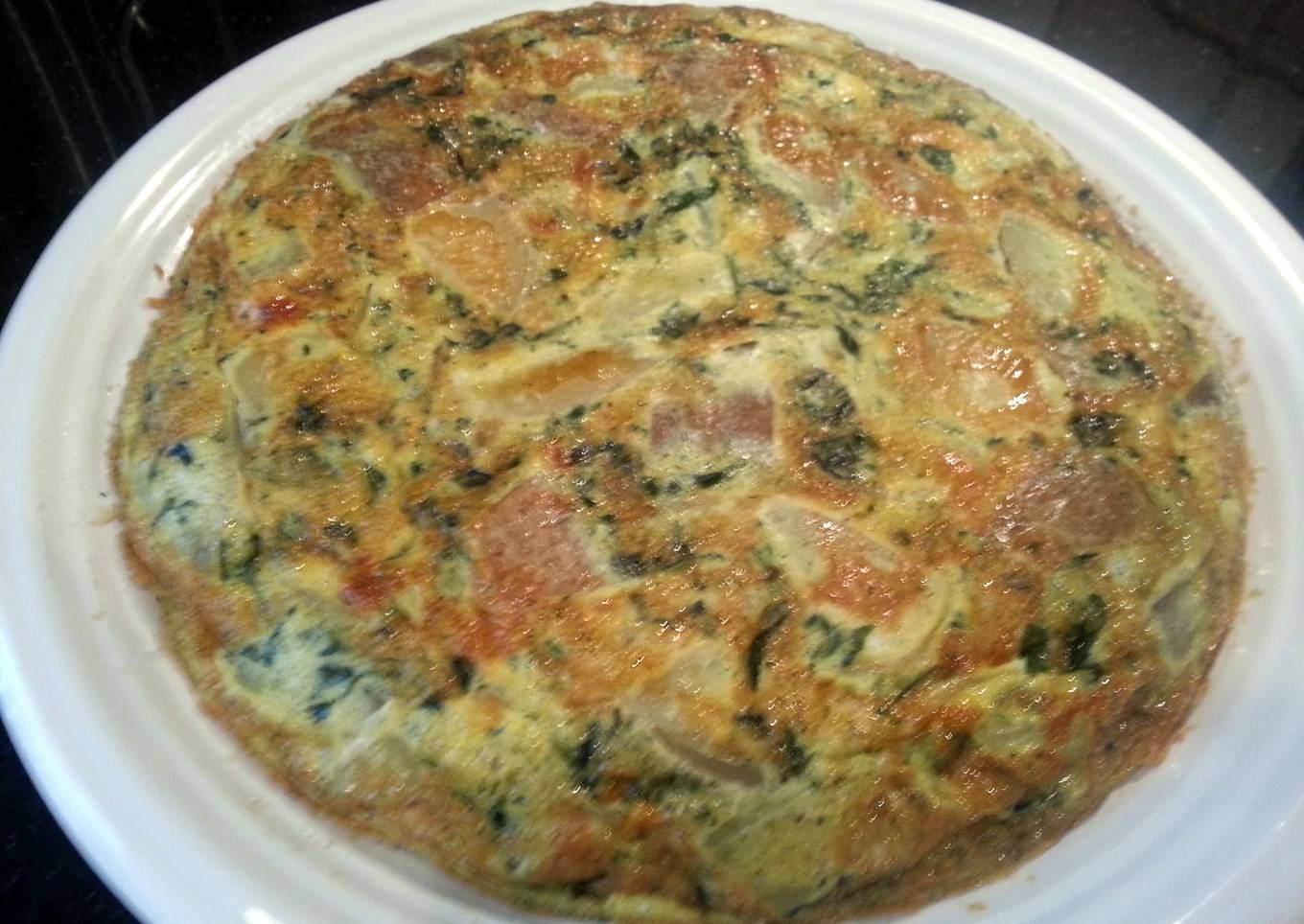 Veggie Spinach Potato Shallot Frittata
